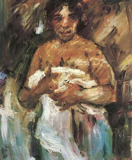Lovis Corinth Madchen, sich entkleidend oil painting picture